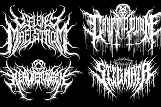 design a professional and detailed death metal logo