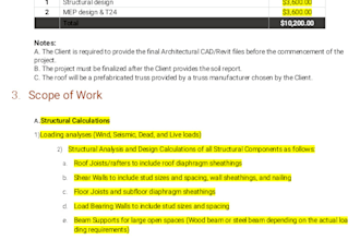 write technical proposals for construction contractors