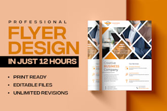 design unique, creative, simple flyer design within 12 hrs