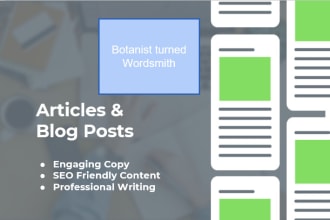 copywrite SEO article and blogs on environmental sciences