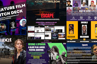 create a professional film pitch deck presentation