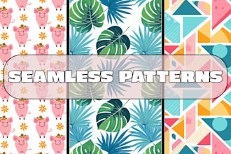 create seamless pattern for textile print or package