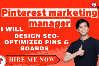 setup all social media fb insta pinterest pin board for your marketing manager