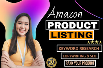 write amazon product listing creation optimization and fix seo