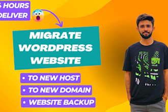 backup, migrate, transfer wordpress website in 4 hours