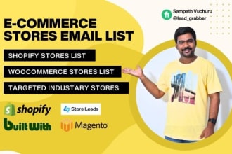 provide targeted lists for ecommerce shopify and woocommerce stores