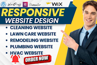 design remodeling, cleaning, lawn care, plumbing, house cleaning, hvac website