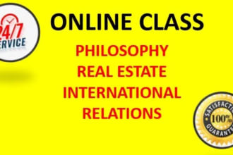 do real estate, international relations, philosophy classes