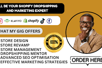 do shopify dropshipping store and virtual assistant, boost sales with marketing