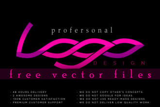 design 2d and 3d logo with 7 version and complete stationery