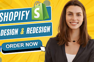 build shopify website design, shopify store design,  shopify store redesign