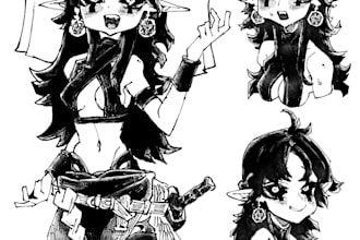 draw anything in any manga art style for you