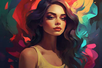 draw digital portrait painting