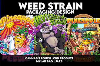 design premium weed pouch, cbd mylar bag cannabis packaging