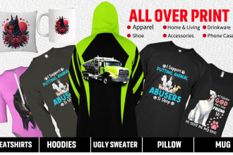 design sweatshirts, hoodies, ugly sweater, all over print
