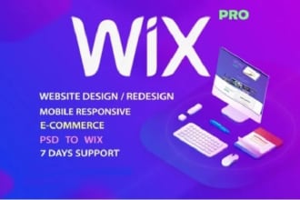 design wix or redesign a wix website design or wix online store