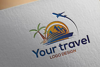 design best quality travel agency summer vacation or holiday logo