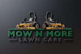 draw best quality landscape, lawn care, mowing and irrigation logo