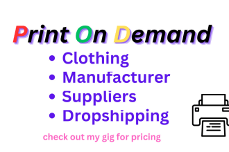 find print on demand clothing manufacturers