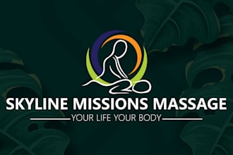 do unique natural spa wellness health fashion and massage logo