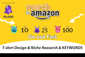 do custom tshirt design for merch by amazon teepublic pod