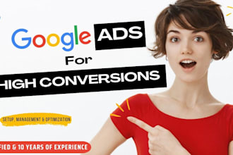 set up google ads campaigns, PPC ads campaigns,adwords, manage and optimize them