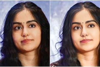 do image retouching, skin retouching and image editing or bg removel