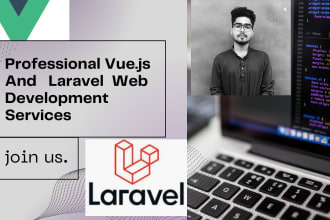 make responsive vue js and laravel web applications for