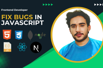 fix bugs in javascript, react , next js, node js for you