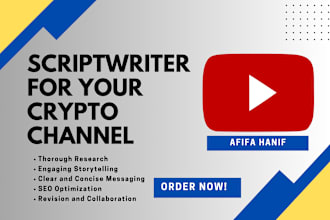 write youtube scripts for your crypto channel