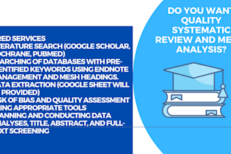be carrying out detailed meta analysis and systematic review