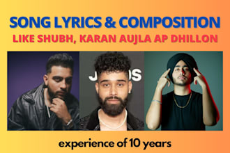 write a shubh, ap dhillon or karan aujla type song for you