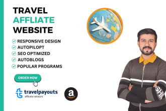 build automated travel affiliate website for passive income