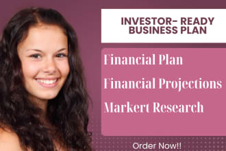 be your business plan writer for an investor ready business plan