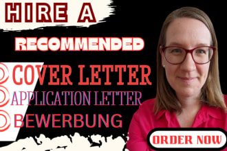 write professional bewerbung, application letter and cover letter for new job