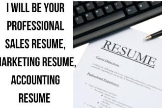 be your professional sales resume, marketing resume, accounting resume