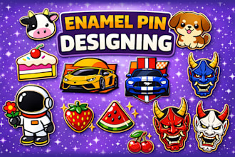 make custom sticker and enamel pin design for you