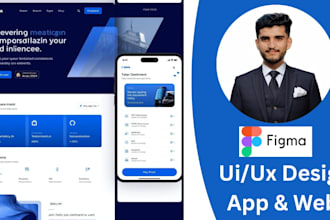 design modern UI UX for mobile app, website using figma