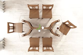 do 2d and 3d furniture design, modeling, realistic rendering