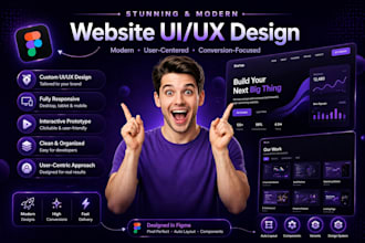 design modern uiux in figma for websites and apps