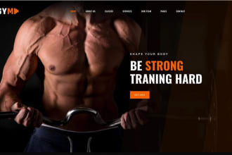design attractive gym, fitness, sports, workout website