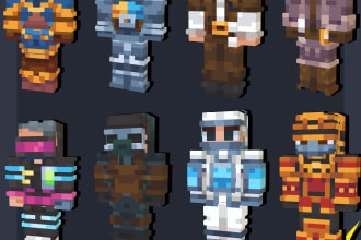 make minecraft styled skin