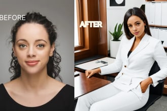 do amazing professional social media ai headshot, ai influencer from your selfie
