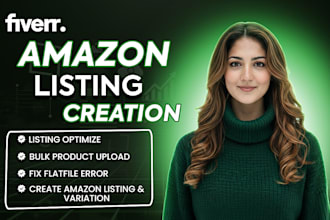 professionally create amazon listings variations, flatfile and search suppressed