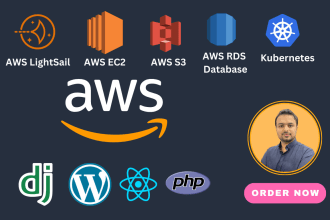 setup website on amazon AWS ec2 or lightsail, s3 bucket, devops expert