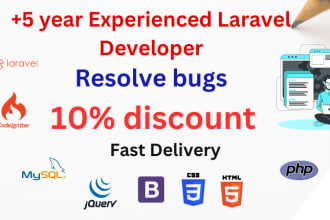 build or rebuild website development as full stack developer for laravel website