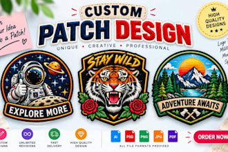 design custom embroidery patch sticker and logo patch