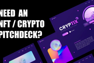 design nft pitch deck, web3 pitch, crypto pitch deck, investor pitch
