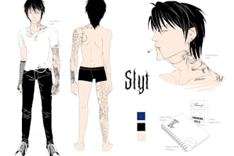 create concept art for original character