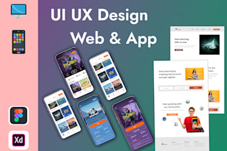 do figma ui ux design for figma website, dashboard, mobile app design